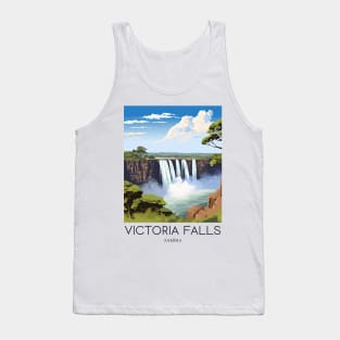 A Pop Art Travel Print of Victoria Falls - Zambia / Zimbabwe Tank Top